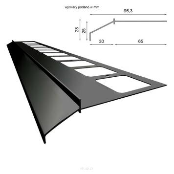 Profil Okapowy Prosty 2mb Grafit K100
