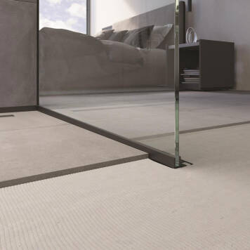 Listwa spadkowa LEWA stal nierdzewna satyna - srebrna 120 cm