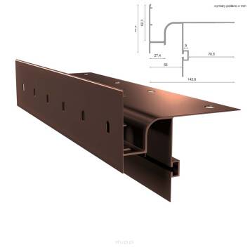 Profil okapowy W30R brąz